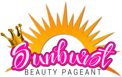 Logo of the Sunburst Beauty Pageant featuring vibrant colors and elegant design elements symbolizing beauty and grace.